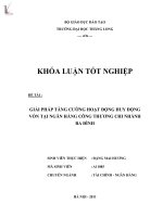 giải pháp tăng cường hoạt động huy động vốn tại ngân hàng công thương chi nhánh ba đình