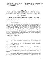 Báo cáo tại hôi nghị CBCC, vc năm học 13- 14