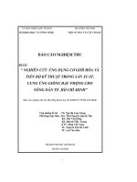 nghiên cứu ứng dụng cơ giới hóa và tiến bộ kỹ thuật trong sản xuất cung ứng đậu phọng cho nông dân tp.hcm