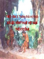 Bài 3: Sơ lược về mỹ thuật VN thời kỳ cổ đại. 2013