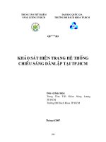 khảo sát  hiện trang hệ thống chiếu sáng dân lập tại thành phố hồ chí minh