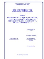 Báo cáo khoa học : Điều tra khảo sát hiện trạng thu gom, vận chuyển, xử lý bùn hầm cầu trên địa bàn TP.HCM, Nghiên cứu và đề xuất cơ chế quản lý