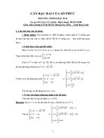 Bài toán về số phức