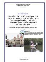 nghiên cứu cơ sở khoa học và thực tiễn phục vụ cho xây dựng quy hoạch tổng thể môi trường tphcm đến năm 2010 hướng đến năm 2020