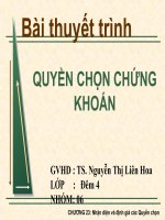 bài thuyết trình quyền chọn chứng khoán