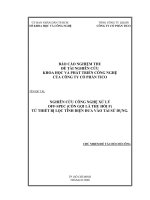 nghiên cứu công nghệ xử lý off_ spec ( còn gọi là thu hồi f) từ thiết bị lọc tĩnh điện đưa vào tái sử dụng