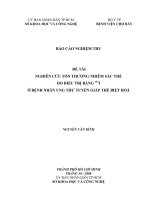 nghiên cứu tổn thương nhiễm sắc thể do điều trị bằng i 131 ở bệnh nhân ung thư tuyến giáp thể biệt hóa báo cáo nghiệm thu