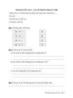 LỚP 2 - Kỳ II - ÔN TẬP TOÁN 1