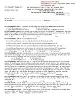 đề thi thử đại học môn sinh năm 2015 trường thpt triệu sơn 1