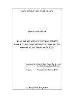 khảo sát xói mòn lưu vực sông sài gòn bằng kỹthuật hạt nhân đểxác định nguồn mangan và sắt trong nước sông