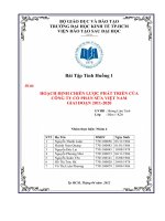 bài tập tình huống  hoạch định chiến lược phát triển của công ty cổ phần sữa việt nam giai đoạn 2011-2020