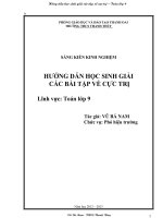skkn hướng dẫn học sinh giải các bài toán về cực trị