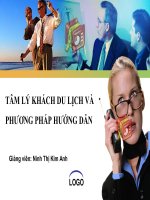 tâm lý khách du lịch và phương pháp hướng dẫn