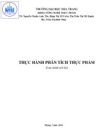 thực hành phân tích thực phẩm