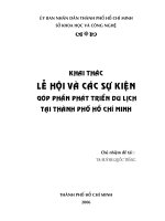 khai thác lễ hội và các sự kiện góp phần phát triển du lịch tp.hcm