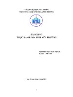 bài giảng thực hành hóa sinh môi trường