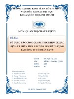 sử dụng các công cụ spc thích hợp để xác định và phân tích các vấn đề chất lượng tại công ty cổ phần kyvy