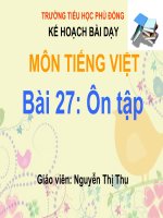 BÀI 27 ÔN TẬP TIẾT 1