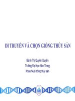 di truyền và chọn giống thủy sản