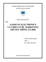 samsung electronics và chiến lược marketing truyền thông xã hội