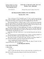 KẾ HOẠCH HOẠT ĐỘNG TỔ VĂN PHÒNG