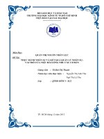 tiểu luận quản trị nguồn nhân lực thực hành nhân sự và kết quả quản lý nhân sự vai trò của việc hài lòng nhu cầu cơ bản