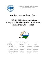 tiểu luận môn quản trị chiến lược xây dựng chiến lược công ty cổ phần địa ốc  cáp điện thịnh phát 2014 – 2020