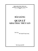 quản lý khai thác thủy sản