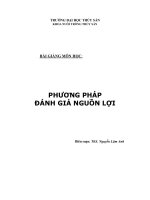 phương pháp đánh giá nguồn lợi thủy sản