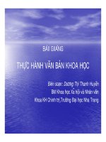thực hành văn bản khoa học