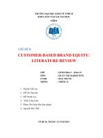tiểu luận giá trị thương hiệu dựa trên khách hàng