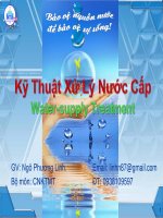 kỹ thuật xử lý nước cấp