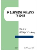 thiết kế và phân tích thí nghiệm
