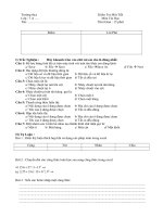 Đề kiểm tra 15 phút tư luận và trác nghiêm môn tin học 7