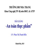 bài giảng an toàn thực phẩm
