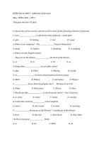 kiểm tra 45 tiếng anh lớp 10