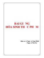 hóa sinh thực phẩm