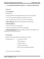 tiểu luận vốn thương hiệu dựa trên khách hàng