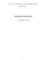 bài giảng giải tích b