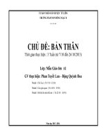chủ điểm bản thân 2013