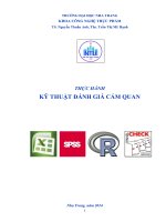 bài giảng thực hành kỹ thuật đánh giá cảm quan