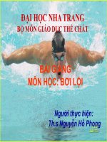 bài giảng môn bơi lội