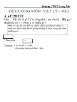 đề cương vật lý kt 1 tiết