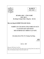 nghiên cứu ứng dụng công nghệ sản xuất và sử dụng kit chẩn đoán một số bệnh nguy hiểm ở vật nuôi