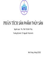 phân tích sản phẩm thuỷ sản