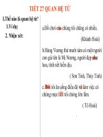 Quan hệ từ - tiết 29 - tuần 8