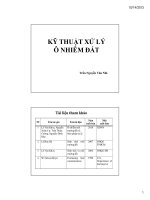 bài giảng kỹ thuật xử lý ô nhiễm đất