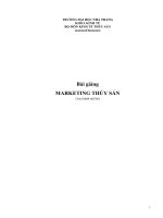 bài giảng marketing thuỷ sản