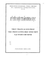 thực trạng và giải pháp việc phân luồng học sinh trung học phổ thông tại tp. hồ chí minh