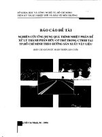 nghiên cứu ứng dụng quá trình nhiệt phân để xử lý thành phần hữu cơ trơ trong chất thải rắn sinh hoạt tại tp. hồ chí minh theo hướng sản xuất vật liệu